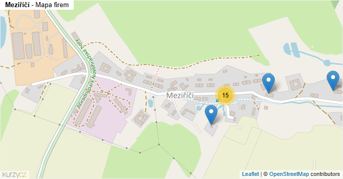 Meziříčí - mapa firem