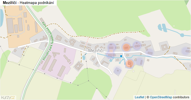 Meziříčí - mapa podnikání