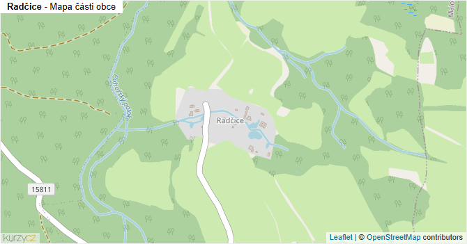 Radčice - mapa části obce