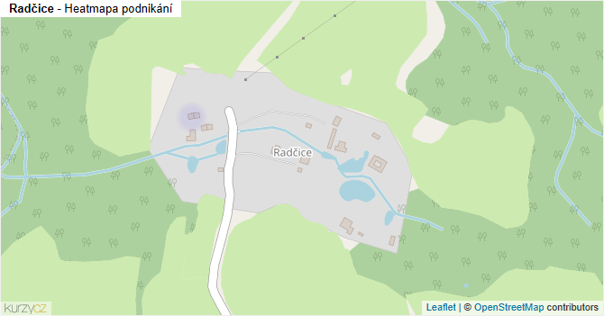 Radčice - mapa podnikání