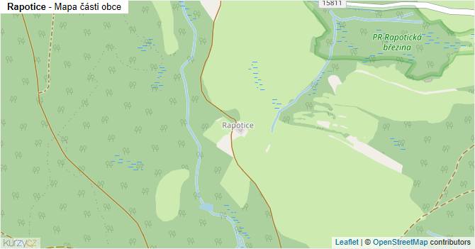 Rapotice - mapa části obce