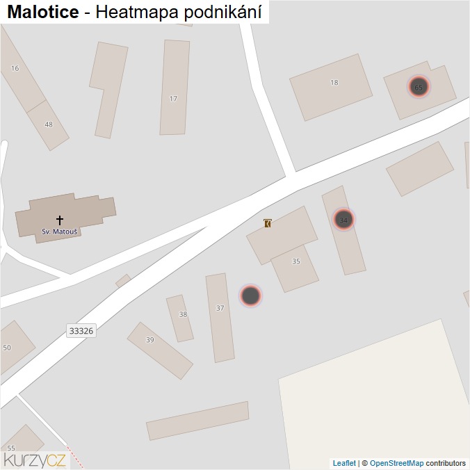 Mapa Malotice - Firmy v obci.