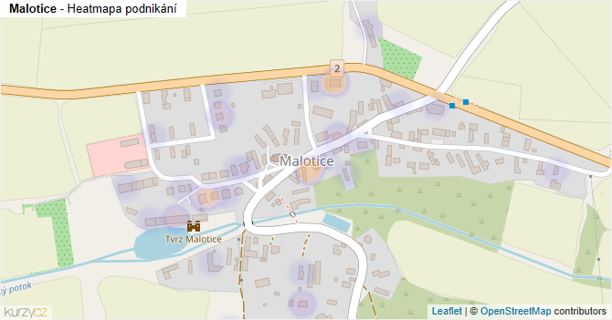Malotice - mapa podnikání