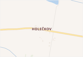 Holečkov v obci Malovice - mapa části obce