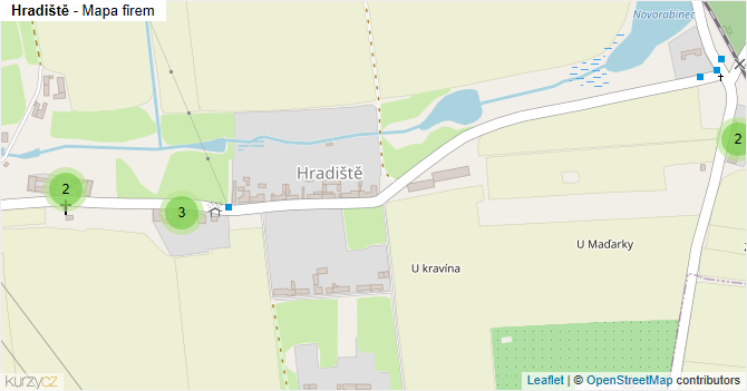Hradiště - mapa firem