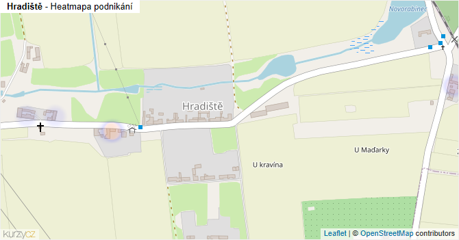 Hradiště - mapa podnikání