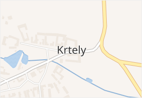 Krtely v obci Malovice - mapa části obce