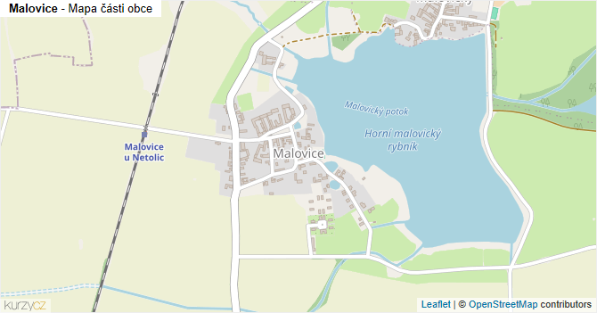 Malovice - mapa části obce