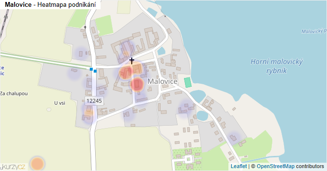 Malovice - mapa podnikání