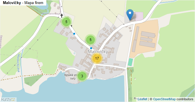 Malovičky - mapa firem