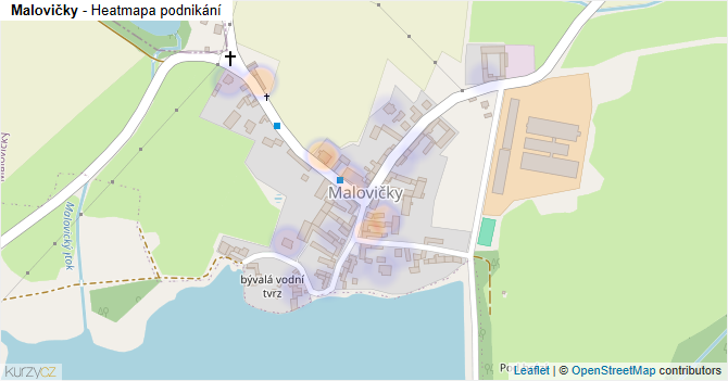 Malovičky - mapa podnikání
