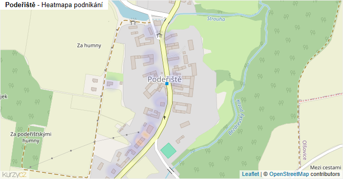 Podeřiště - mapa podnikání