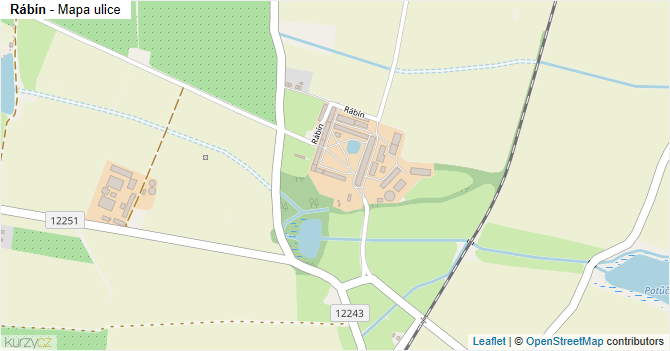 Rábín - mapa ulice