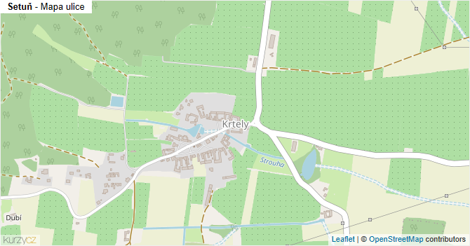 Setuň - mapa ulice