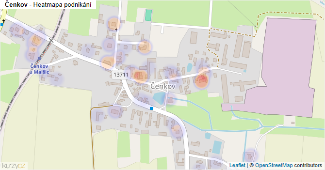 Čenkov - mapa podnikání