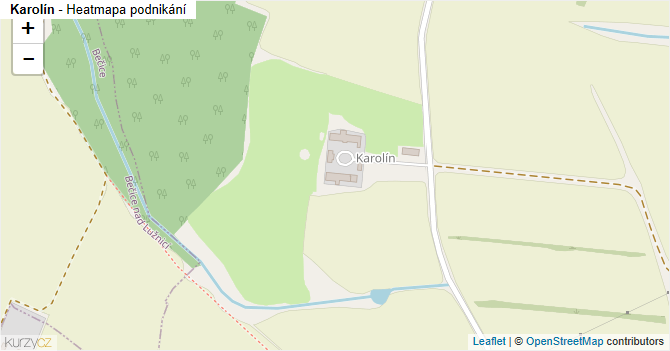 Karolín - mapa podnikání