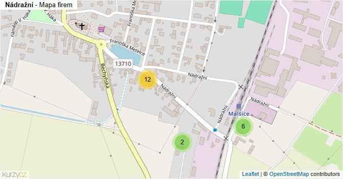Nádražní - mapa firem
