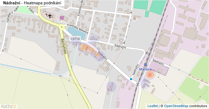Nádražní - mapa podnikání