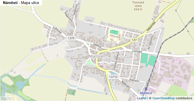 Náměstí - mapa ulice