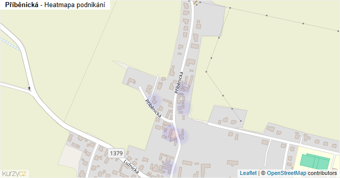 Příběnická - mapa podnikání