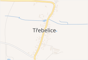 Třebelice v obci Malšice - mapa části obce