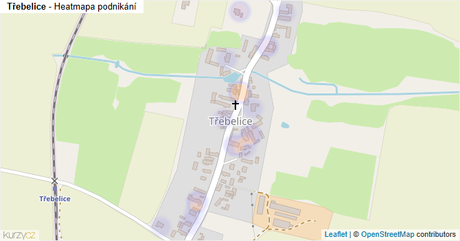 Třebelice - mapa podnikání