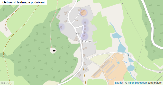 Ostrov - mapa podnikání