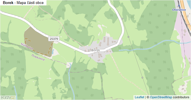 Borek - mapa části obce