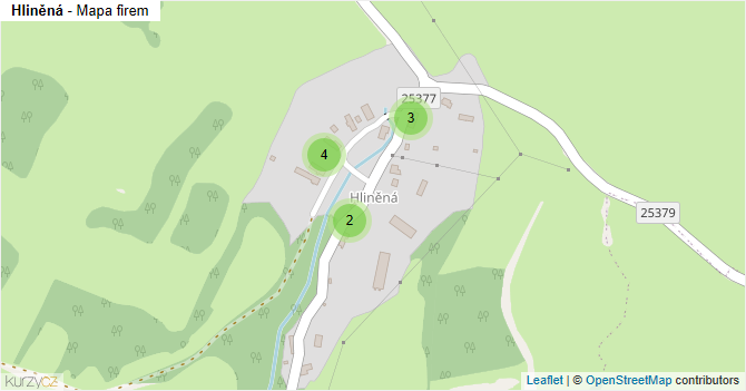 Hliněná - mapa firem