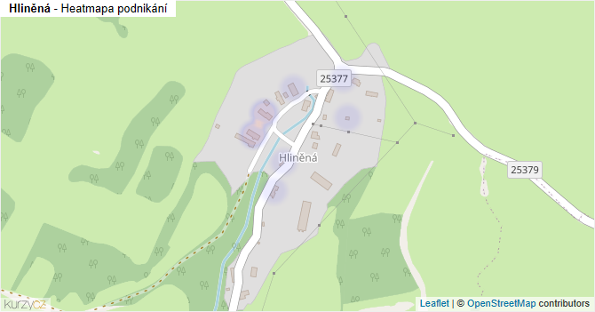 Hliněná - mapa podnikání