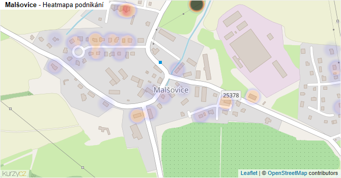 Malšovice - mapa podnikání