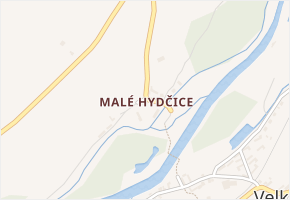 Malé Hydčice v obci Malý Bor - mapa části obce