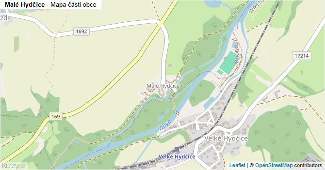 Malé Hydčice - mapa části obce