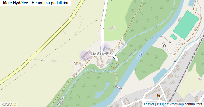 Malé Hydčice - mapa podnikání