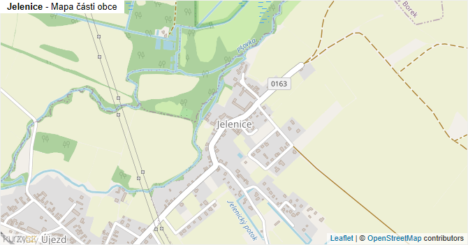Jelenice - mapa části obce