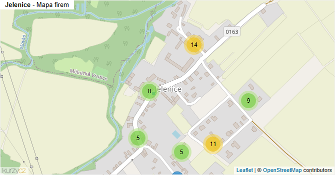 Jelenice - mapa firem