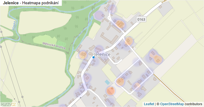 Jelenice - mapa podnikání