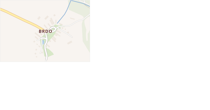 Brdo v obci Manětín - mapa části obce