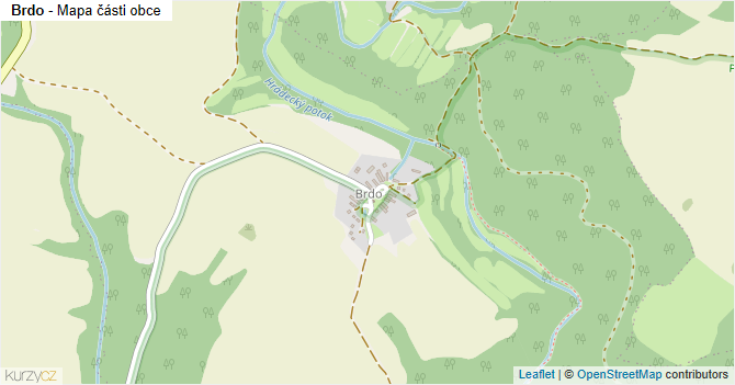 Brdo - mapa části obce
