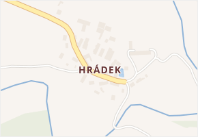 Hrádek v obci Manětín - mapa části obce