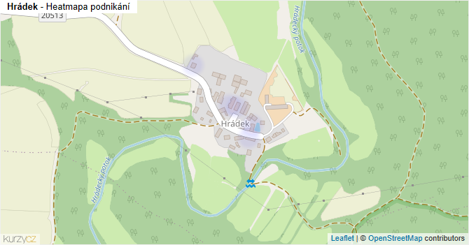 Hrádek - mapa podnikání