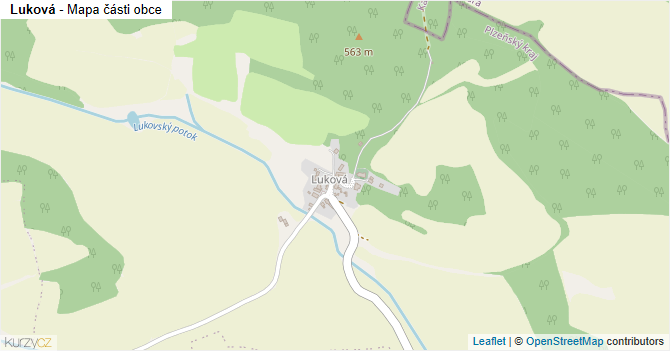 Luková - mapa části obce