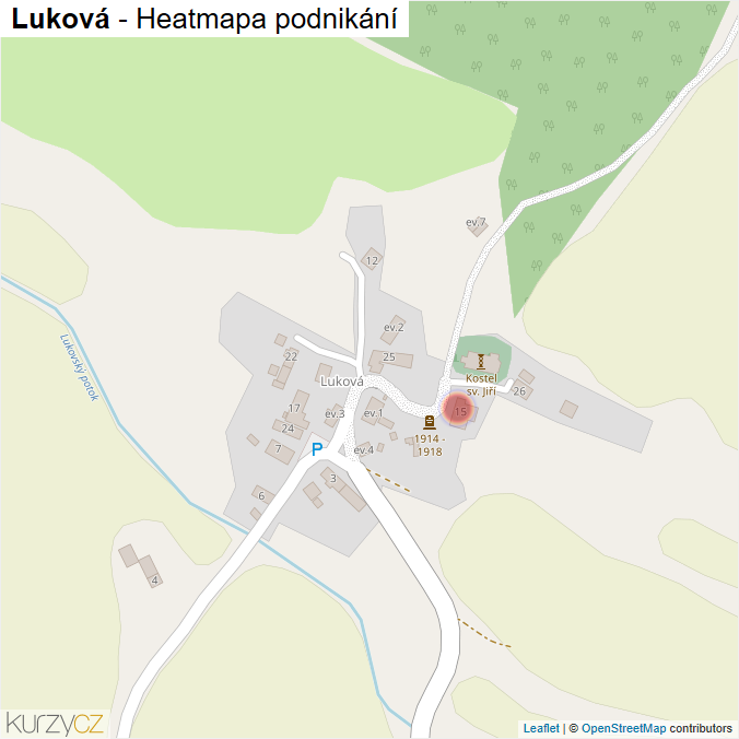 Mapa Luková - Firmy v části obce.