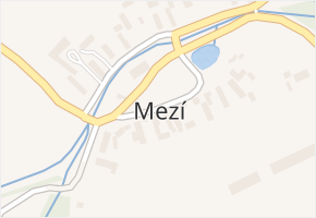 Mezí v obci Manětín - mapa části obce