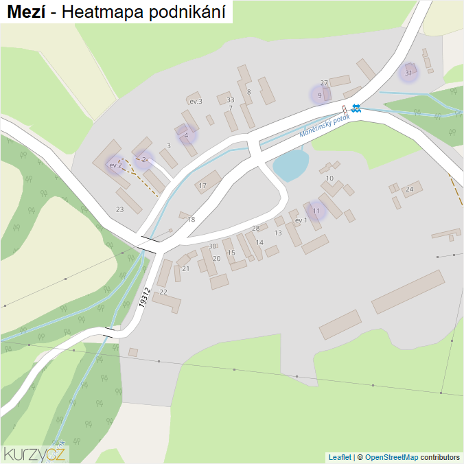 Mapa Mezí - Firmy v části obce.