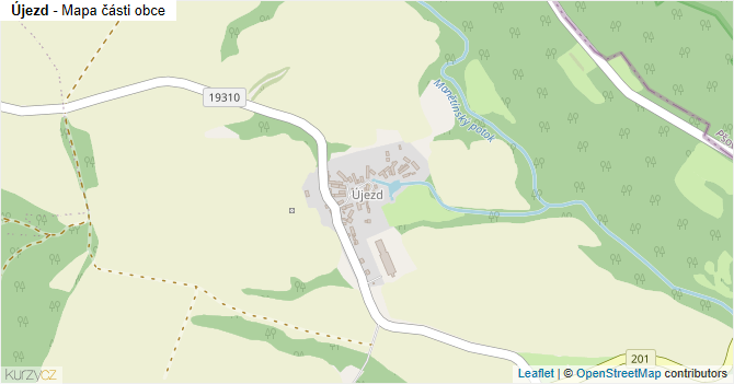 Újezd - mapa části obce