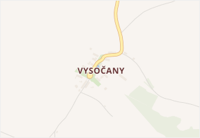 Vysočany v obci Manětín - mapa části obce