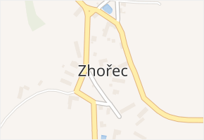Zhořec v obci Manětín - mapa části obce