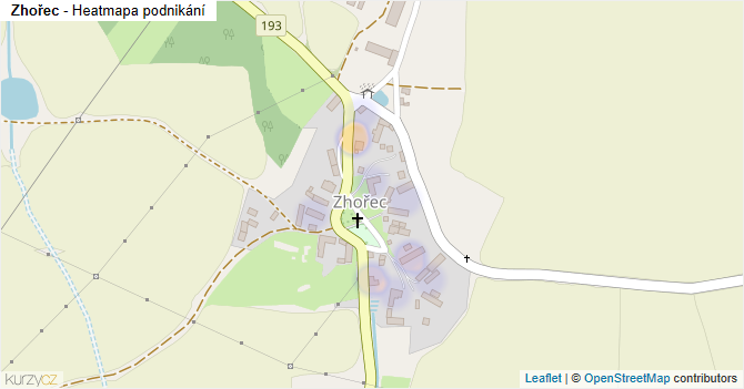 Zhořec - mapa podnikání