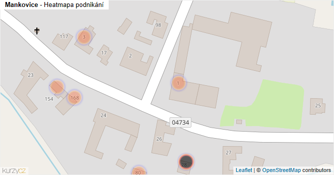 Mankovice - mapa podnikání